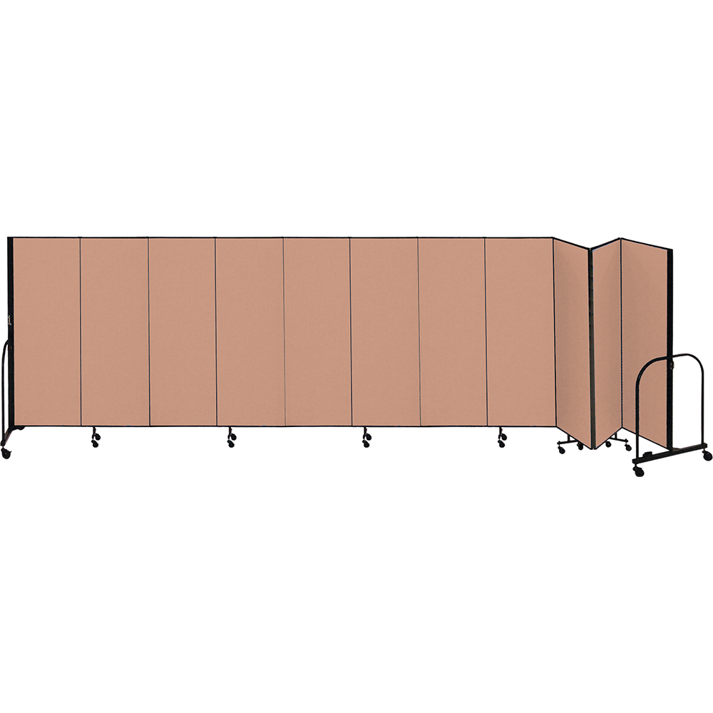 Screenflex Freestanding Room Dividers (11 Panels) - Walnut