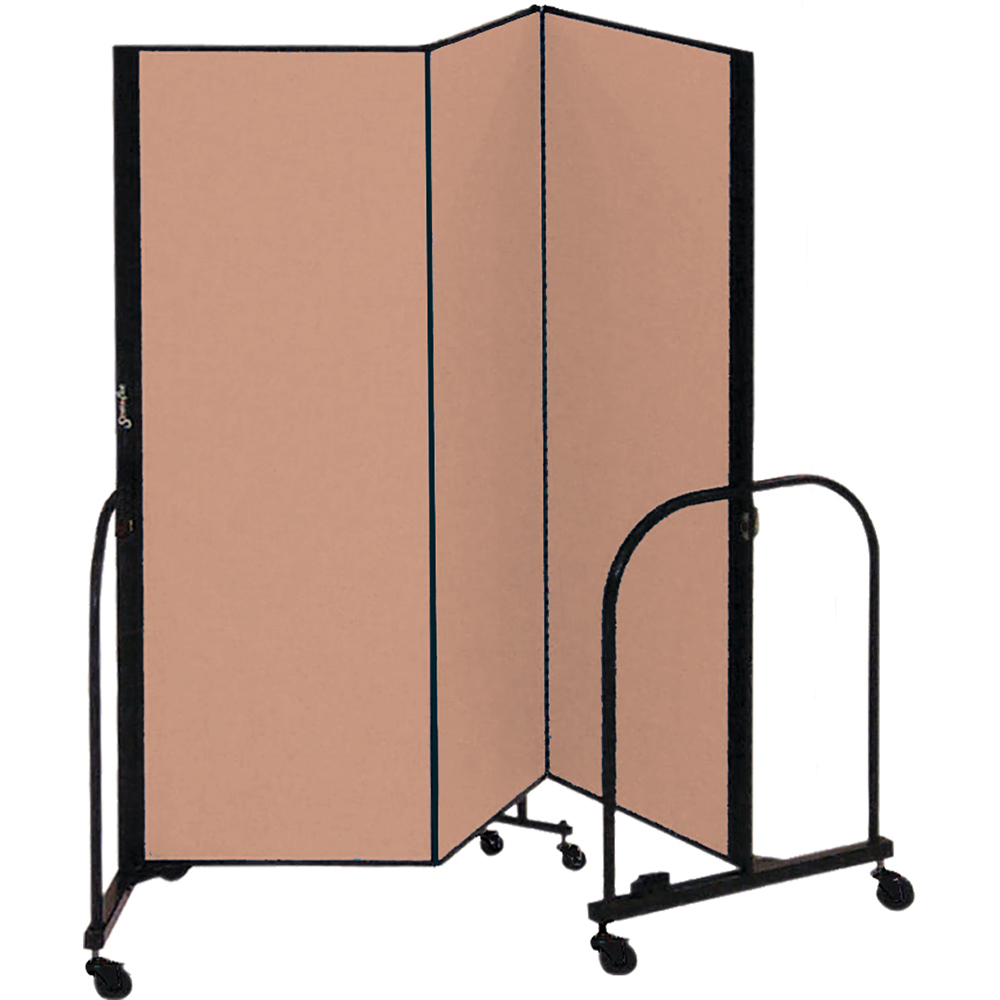 Screenflex Freestanding Room Dividers (3 Panels) - Walnut