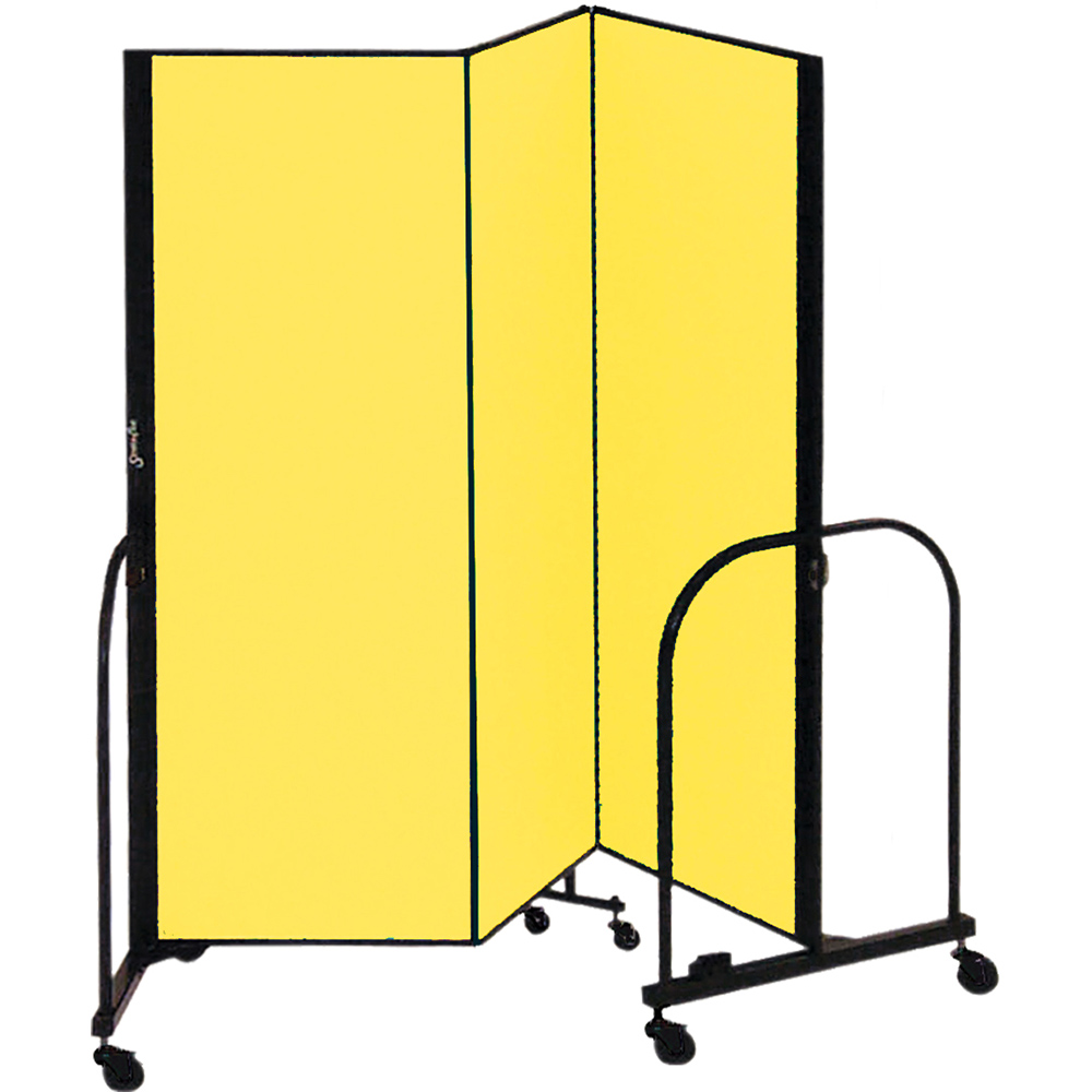 Screenflex Freestanding Room Dividers (3 Panels) - Yellow