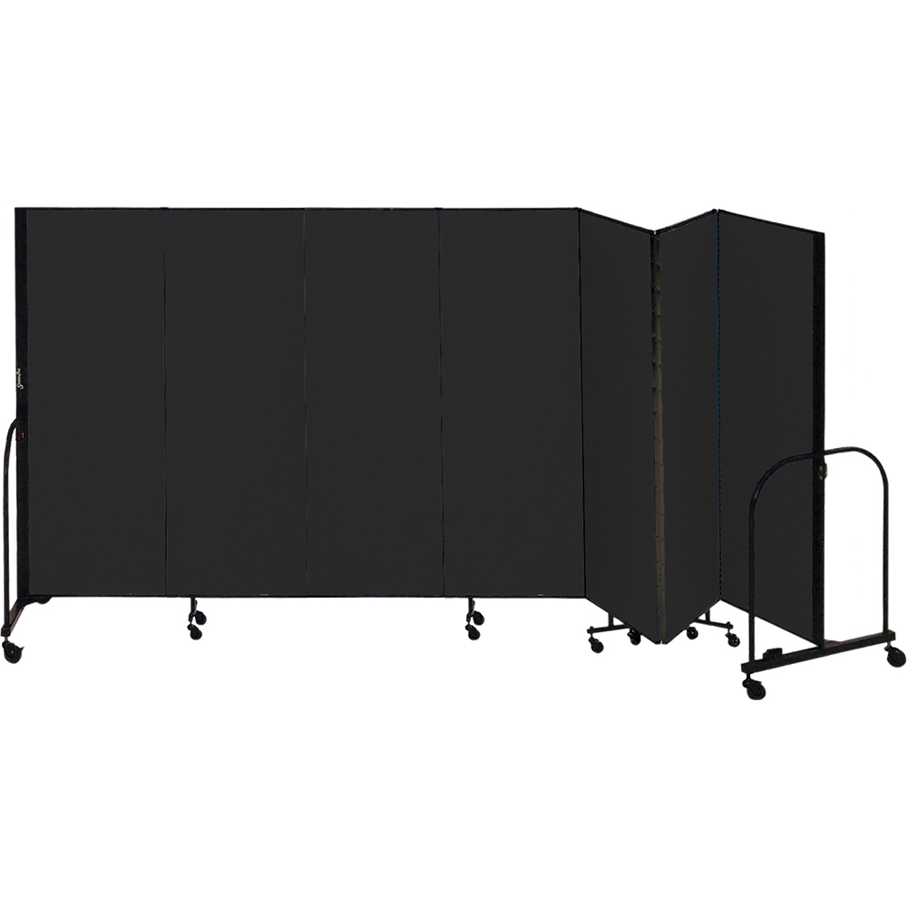Screenflex Freestanding Room Dividers (7 Panels) - Charcoal