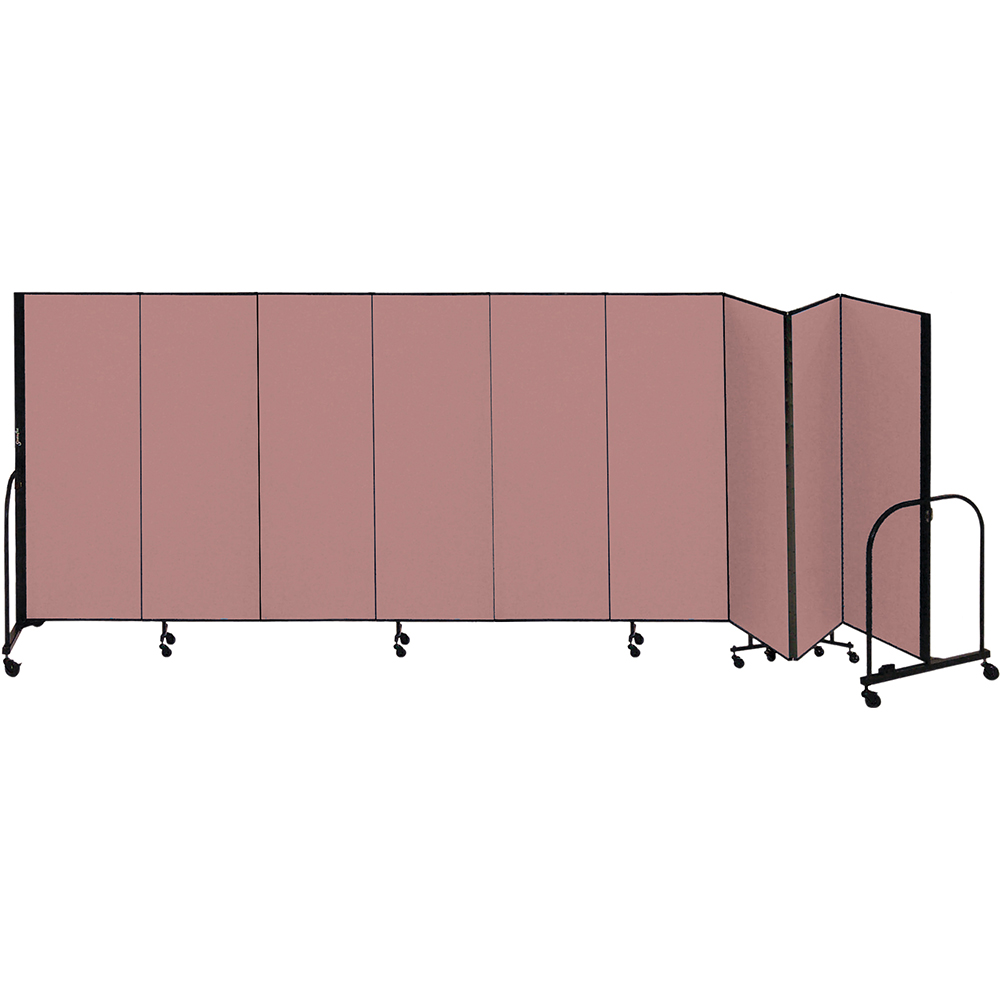 Screenflex Freestanding Room Dividers (9 Panels) - Rose