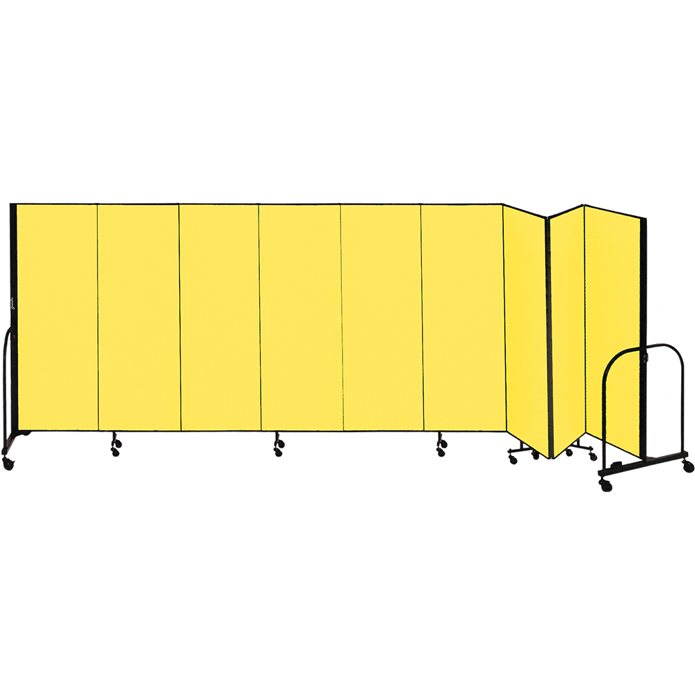Screenflex Freestanding Room Dividers (9 Panels) - Yellow