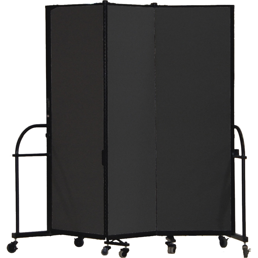 Screenflex Heavy Duty Room Dividers (3 Panels) - Charcoal