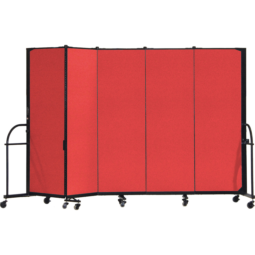 Screenflex Heavy Duty Room Dividers (5 Panels) - Red