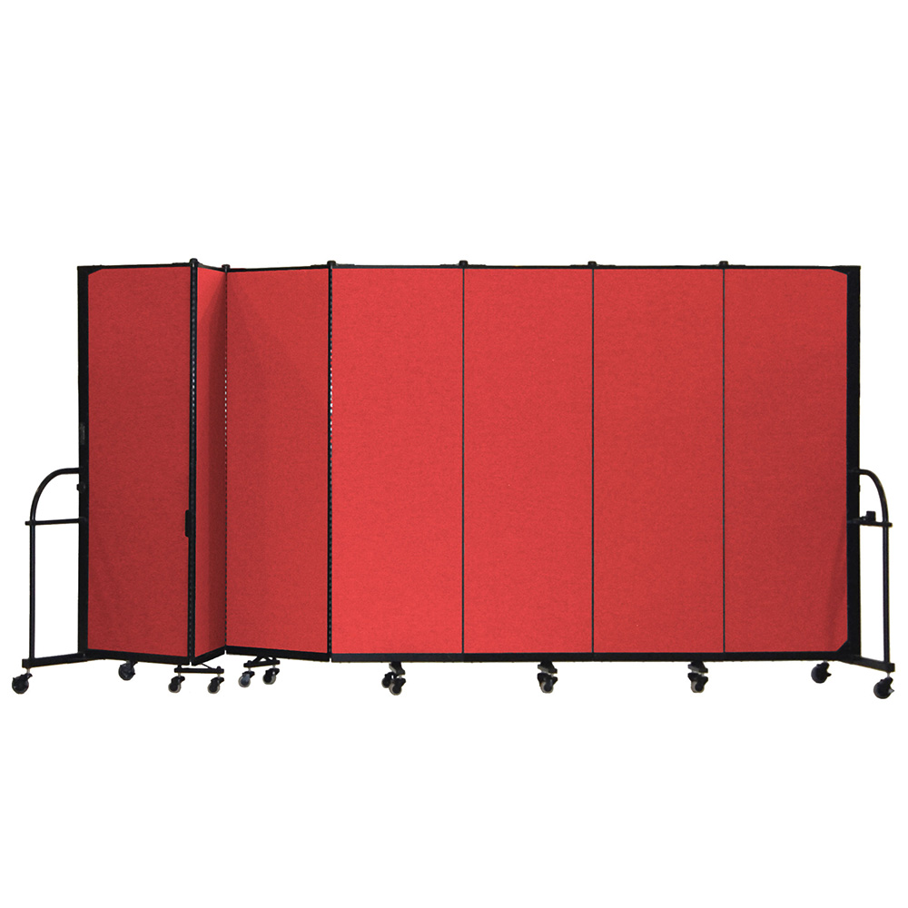 Screenflex Heavy Duty Room Dividers (7 Panels) - Red