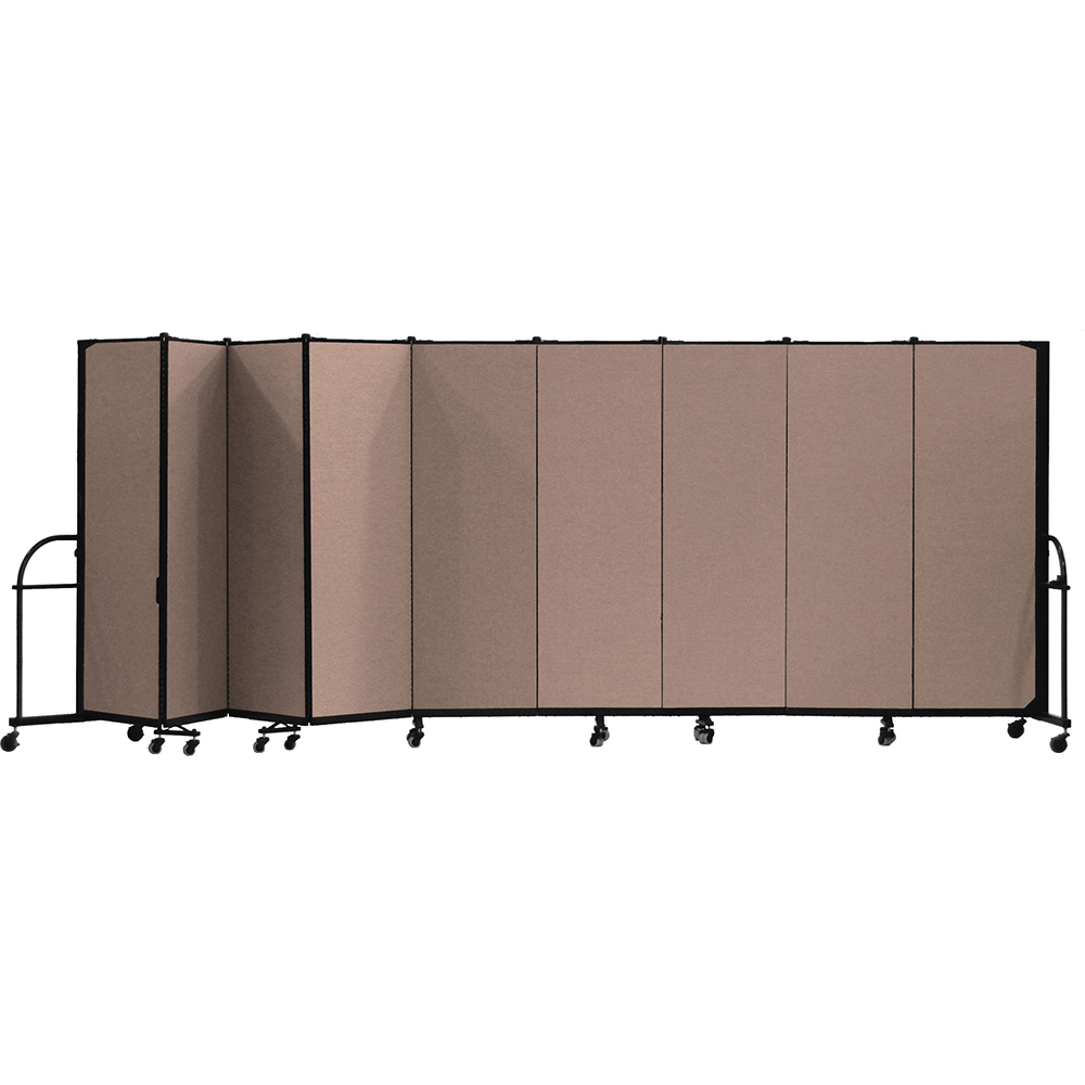 Screenflex Heavy Duty Room Dividers (9 Panels) - Walnut