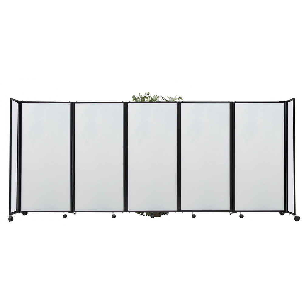 Versare Room Divider 360 Articulating Partition - Polycarbonate Opal