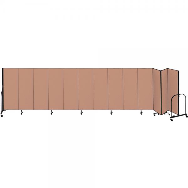 Screenflex Freestanding Room Dividers (13 Panels) - Walnut