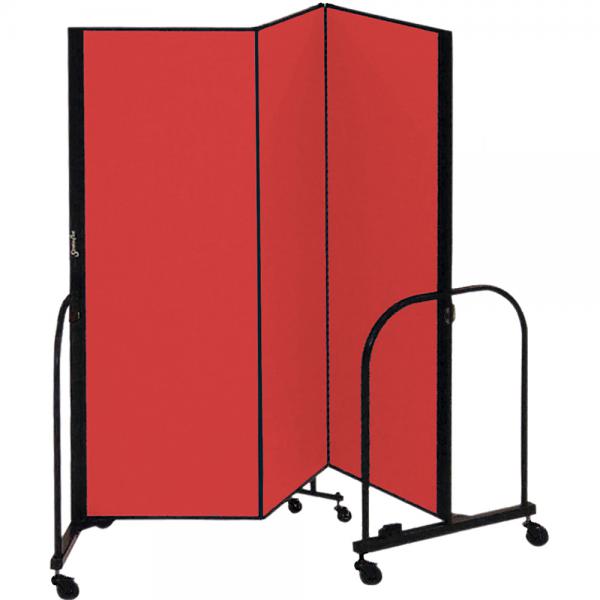 Screenflex Freestanding Room Dividers (3 Panels) - Red