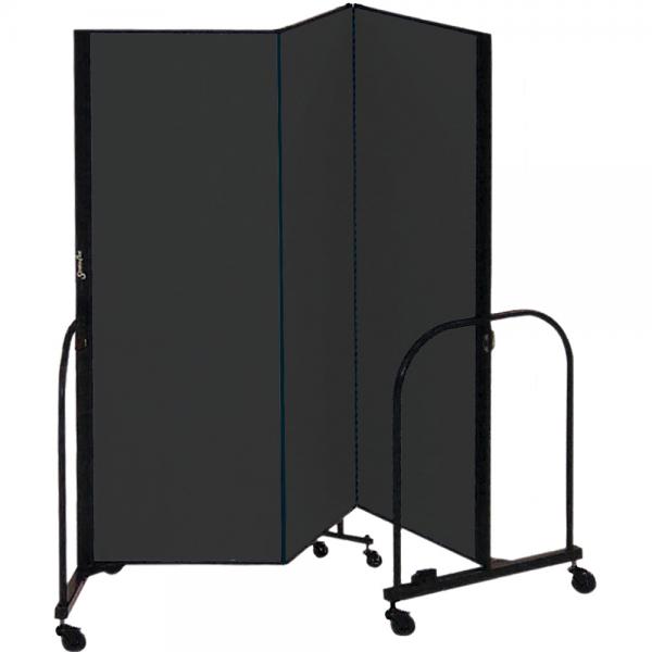 Screenflex Freestanding Room Dividers (3 Panels) - Charcoal