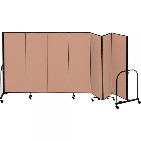 Screenflex Freestanding Room Dividers (7 Panels) - Walnut