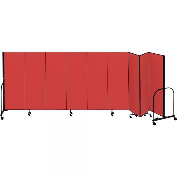 Screenflex Freestanding Room Dividers (9 Panels) - Red