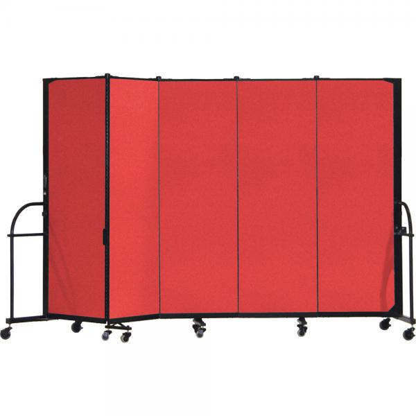 Screenflex Heavy Duty Room Dividers (5 Panels) - Red