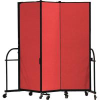 Screenflex Heavy Duty Room Dividers (3 Panels) - Red